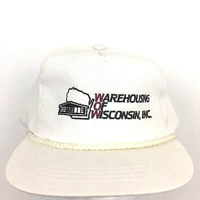 Vtg Warehousing Of Wisconsin Cap Spell Out Logo Snap Back Trucker Baseball Hat #ad #ad $16.89