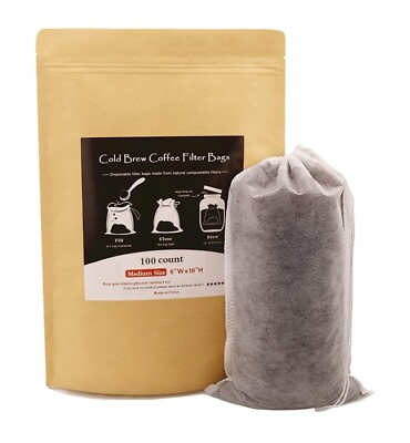 #ad #ad Disposable Cold Brew Coffee Filters 100 Count Single Use Filter Sock Packs Dur $18.99