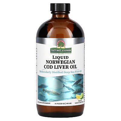 Liquid Norwegian Cod Liver Oil Lemon Lime 16 fl oz 480 ml #ad $24.74