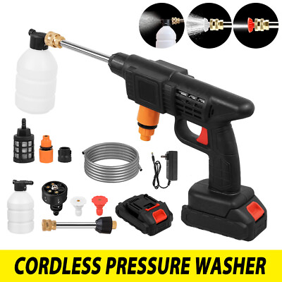 #ad Portable Cordless Electric High Pressure Water Spray Gun Car Washer Cleaner Yard $40.69