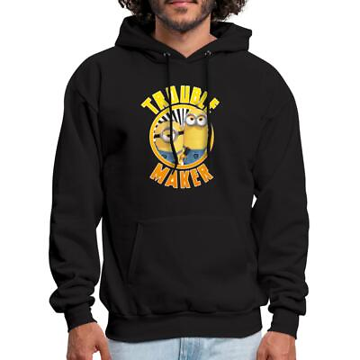 #ad Minions Two Minions Trouble Maker Men#x27;s Hoodie $47.99