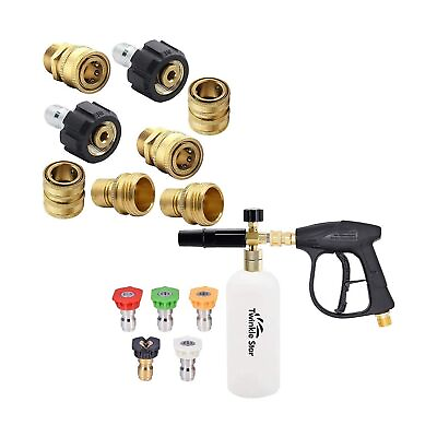 #ad Twinkle Star Pressure Washer Adapter Set Pressure Washer Gun Snow Foam Lance $74.66