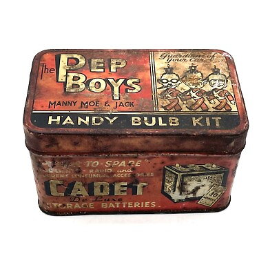 #ad Vintage PEP BOYS Handy Auto Bulb Kit With Bulbs Gas amp; Oil Manny Moe amp; Jack R $65.00