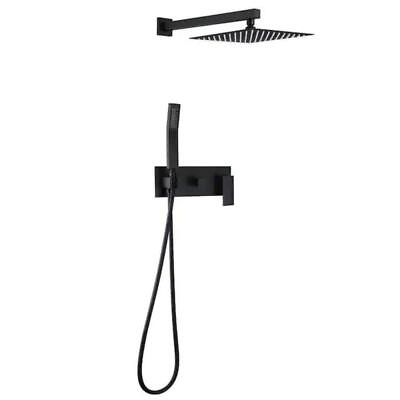 #ad Miscool Shower Faucet 10quot; 2 Handle Easy to Install Pressure Balance Matte Black $227.91