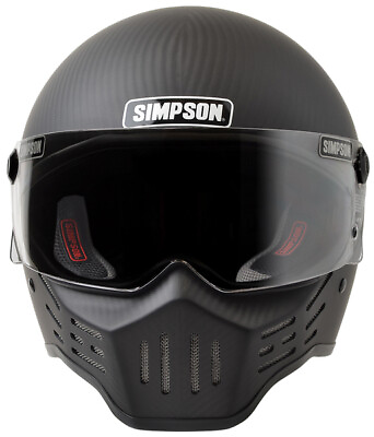 #ad Simpson Racing M30DLSC M30 Motorcycle Helmet Adult Large Satin Carbon $238.12