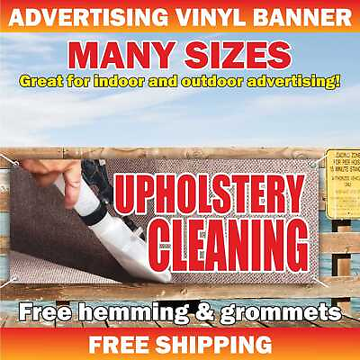 #ad UPHOLSTERY CLEANING Advertising Banner Vinyl Mesh Sign Cleaning Dry cleaning $159.95