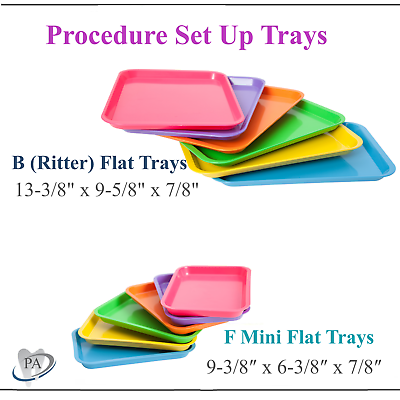 #ad #ad DENTAL SET UP FLAT Tray SIZE B RITTER or SIZE F Mini Autoclavable Tray 250F $9.99