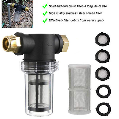 #ad Pressure Washer Water Sediment Attachment 100 Mesh Garden Hose Inlet Filter L0B6 $14.29