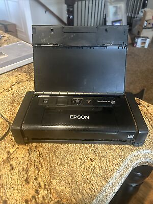 #ad Epson WorkForce WF 100 Wireless Mobile Inkjet Printer Untested No Cords $49.99