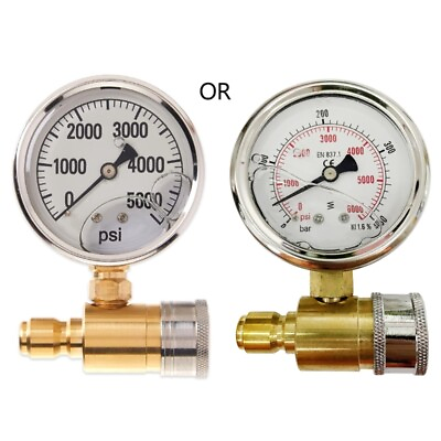 #ad Pressure Washer Gauge Pressure Gauge 3 8 Inch Quick 0 5000 $27.69