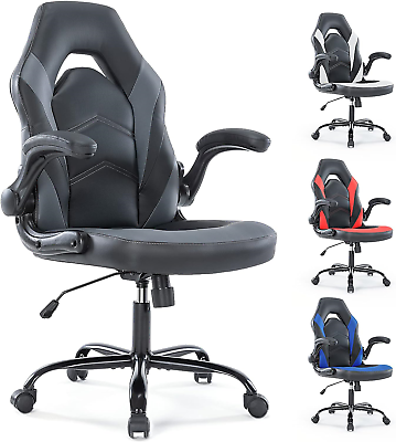 #ad Gaming Chair Computer Chair Ergonomic Office Chair PU Leather Desk Chair Task $90.98