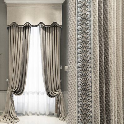 #ad Simplicity Norther chenille stripe texture gray curtain valance tulle M1535 $154.85