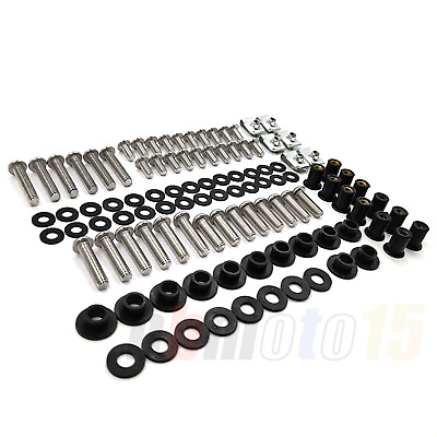 #ad Screws Fasteners Stainless Washers Fairing Bolt Kit For Kawasaki ZX 6R 1998 2002 $28.60