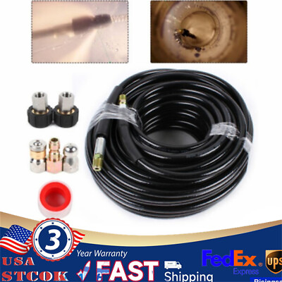 #ad 5800PSI Stainless Sewer Line Hose For Pressure Washer Drain Cleaner Hose Spray $41.00