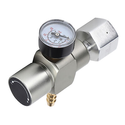#ad Mini CO2 Gas Regulator Soda Pressure Gauge With Adapter 3 8in To TR21.4 HOT $25.98