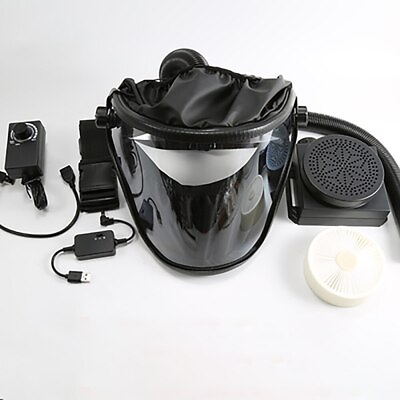 #ad NEW 220V Portable Electric Air Supply Positive Pressure Protective Mask Air $159.90
