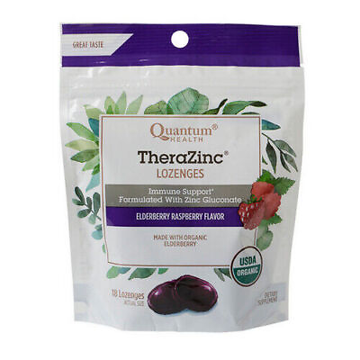 #ad Organic TheraZinc Elderberry Lozeng 18 Count By Quantum $26.72