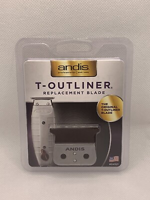 #ad Andis 04521 T Outliner Replacement Blade GTO Trimmer Blade Silver $12.93