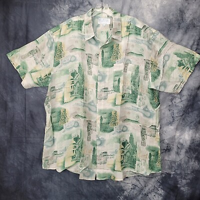 #ad Whitby Silk 100% Shirt Mens SZ XXL $29.99