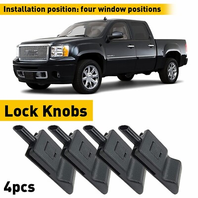 For 2007 2014 Chevrolet Tahoe Suburban Door Lock Knob Front or Rear Black Parts $12.99