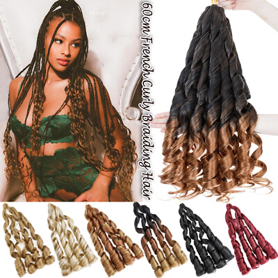 #ad Curly Braiding Hair Loose Wave 24quot; French Curls Silky Synthetic Hair Extensions $12.60