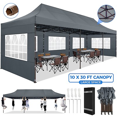 #ad #ad Canopy 10x30 EZ Pop Up Party Tent Waterproof Folding Commercial Instant Gazebo $419.99