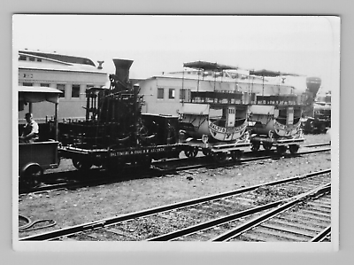 #ad Photo Locomotive Train Atlantic Baltimore Ohio Railroad RR Coaches View 1948 $19.17