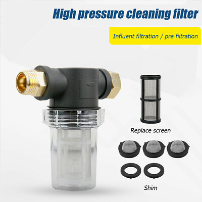 #ad Pressure Washer Pump Water Garden Hose Filter Water Sediment Attachment W6V6 $14.29