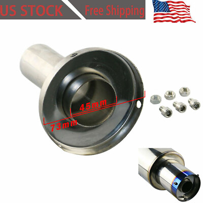 #ad 3#x27;#x27; Stainless Round Exhaust Muffler Tip Universal Removable DB Killer Silencer $16.13
