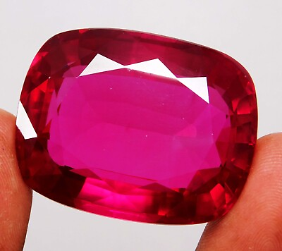 #ad Certified 125.10 Ct Natural Mozambique Pink Ruby Cushion Cut Loose Gemstone $101.21