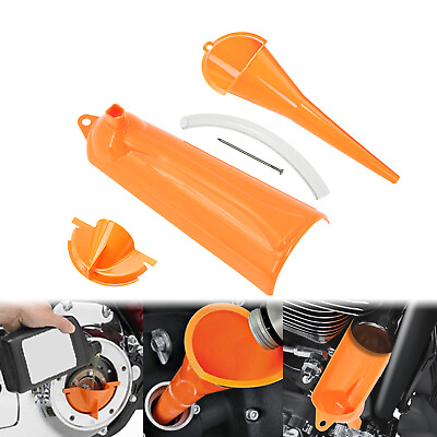 #ad 9#x27;#x27; Crankcase Fill Primary Case Oil Fill Drip Free Oil Funnel Fit For Harley $10.44