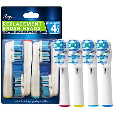 #ad Compatible With Oral B Brush Heads Best Double Clean Electric Replacement Heads $10.54