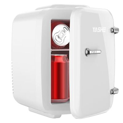 #ad YASHE Mini Fridge 4 Liter 6 Cans Small Fridgerator for Skincare 110V AC 12... $64.73