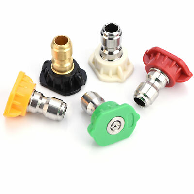 5pcs Pressure Washer Spray Tips Nozzles High Power Kit Quick Connect 1 4quot; Set $6.89
