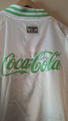 #ad Joy Rich Coca Cola Collab Satin Jacket White And Green Xl Very Rare $115.00