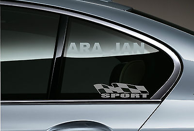 #ad SPORT flag Vinyl Decal racing sticker emblem speed car window logo SILVER $15.26