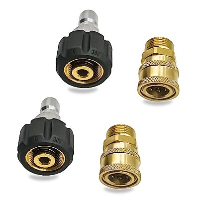 #ad #ad Pressure Washer Adapter Set Pressure Washer Quick Connect Fittings M22 14mm ... $29.22