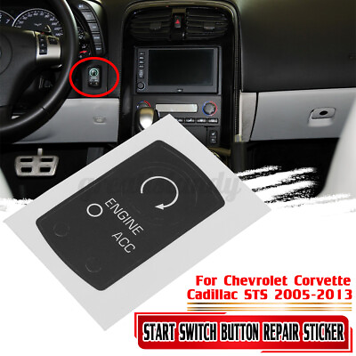 #ad For Chevrolet Corvette Cadillac STS 2005 2013 Start Switch Button Sticker $8.31