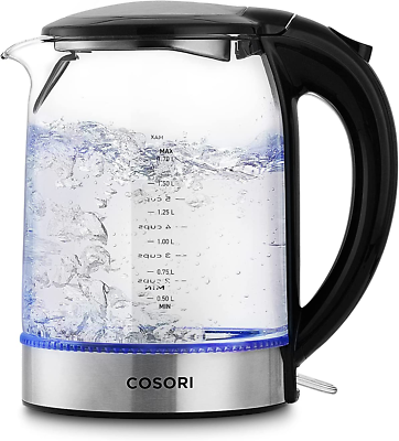 #ad COSORI Electric Kettle for Boiling Water 1500W Wider Mouth 1.7L Glass Electric $53.99