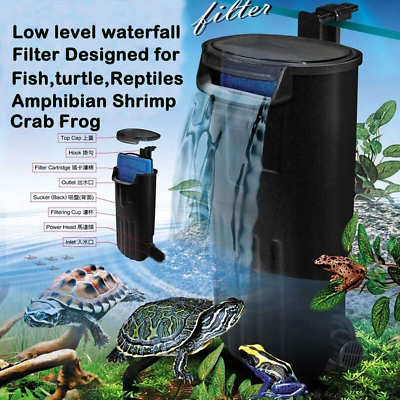 #ad #ad Aquarium Turtle Filter Waterfall Flow Water Clean Pump Bio Filtration for Tank $30.08