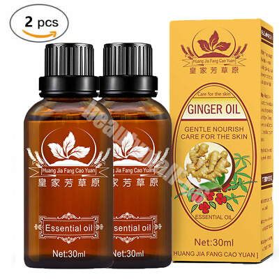 Belly Drainage Ginger Oil Weight Loss Body Massage Lymphatic Essential Oil Plant $7.95