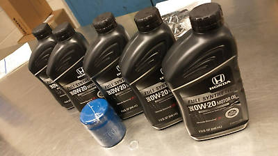 #ad GENUINE Honda 0w 20 Synthetic Oil 5 qts. Honda Oil Filter Oil Change Kit $79.95