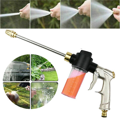 High Pressure Power Gun Water Spray Garden Hose Nozzle Foam Bottle Clean Washer $14.79