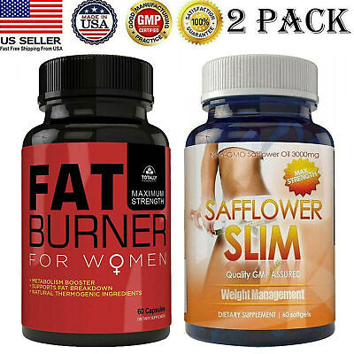 #ad Women Fat Burner Capsules Safflower Oil Weight Loss Softgels Dietary Supplements $46.45