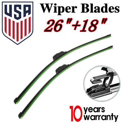 #ad OEM Quality Windshield Wiper Blades Streak Free Spotless 26inch18inch 2 in Pack $6.99