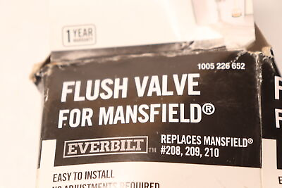 #ad Everbilt Flush Valve For Mansfield Toilet 1005 226 652 Missing Red Washer $4.24