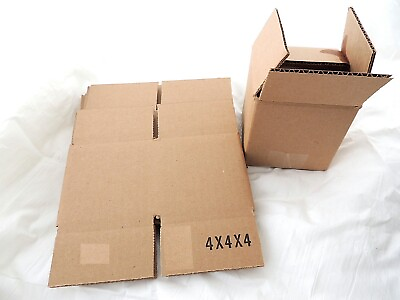 #ad 4 x 4 x 4quot; Corrugated Kraft Shipping Boxes Select Quantity SHIPS FAST $12.00