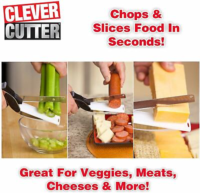 #ad Clever Cutter 2 in 1 Knife amp; Cutting Board Quickly Chops Your Favorite Fruits $44.32