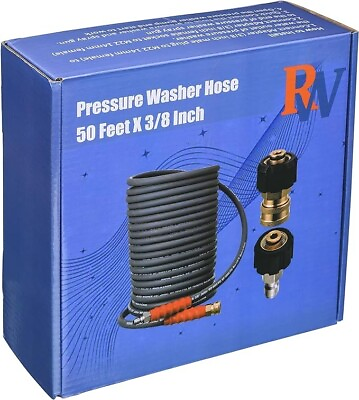 #ad Pressure Washer Hose 50 Feet X 3 8 Inch for Hot and Cold Water with M22 14m $67.83