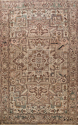 #ad Antique Muted Geometric Heriz Traditional Hand knotted Living Room Rug 10x12 $2797.00